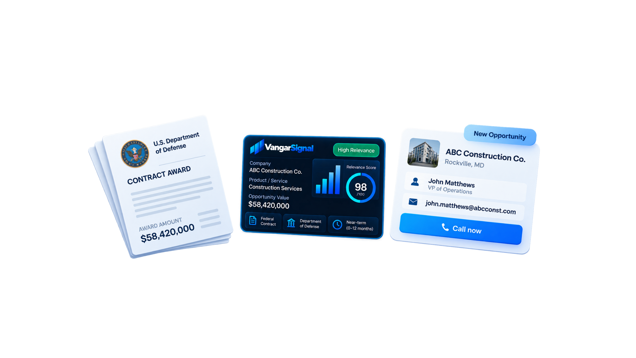 Federal contract award connected to VangarSignal analysis and a new sales opportunity.